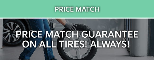 Price match guarantee on all tires