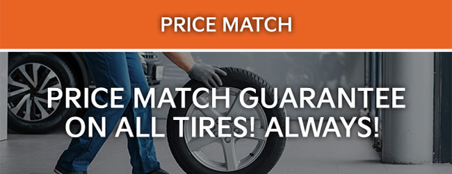 Price match guarantee on all tires