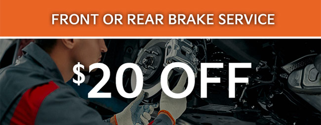 twenty dollars off front or rear break service