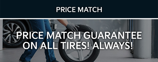 Price match guarantee on all tires