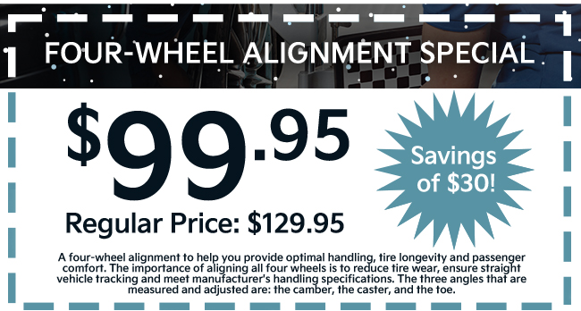4 wheel alignment special