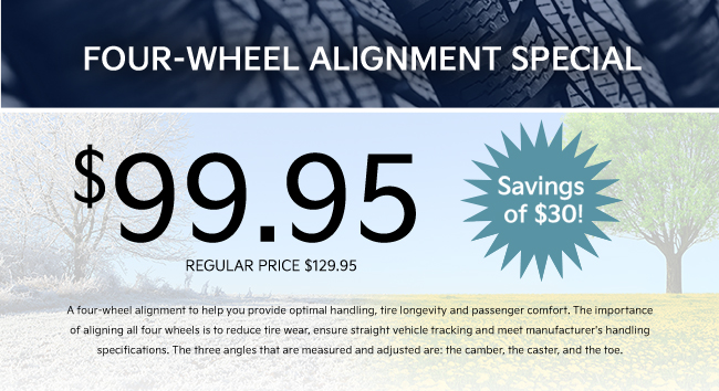 4 wheel alignment special