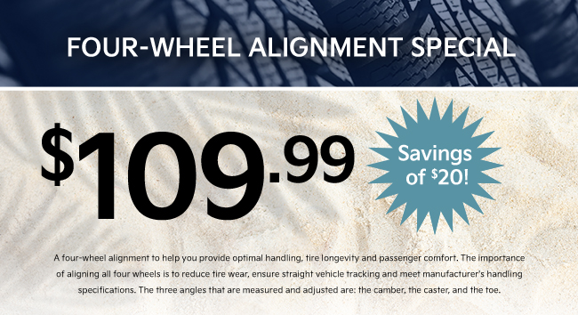 4 wheel alignment special