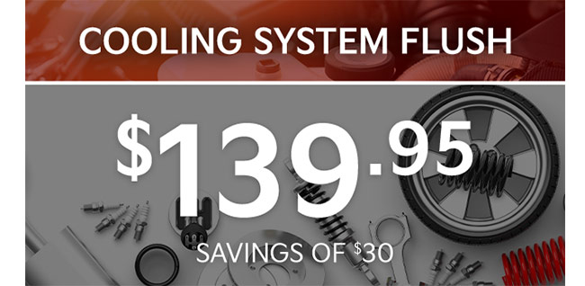 cooling system flush savings offer