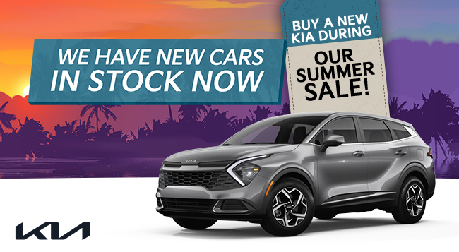 New Kia in stock now - Our Summer Sale!