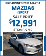 Pre-Owned 2016 Mazda Mazda6 iSport