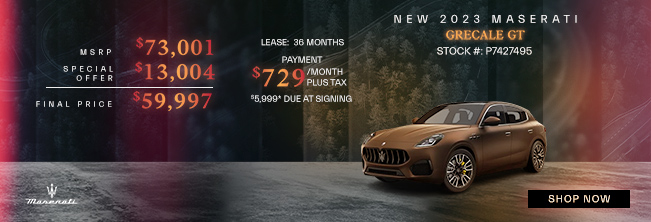 Discounted MSRP on Maserati