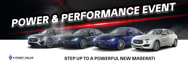Power and Perfomance Event promotional offer from Livermore Maserati