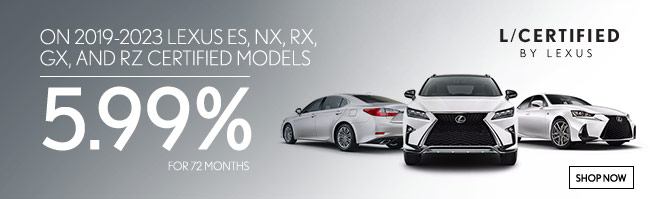 2019-2022 Lexus ES and NX certified models APR special