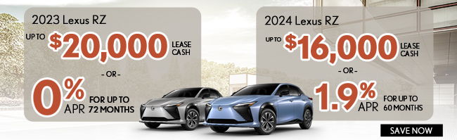2023 Lexus RZ and 2024 Lexus RZ