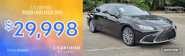 Certified used 2020 lexus es 350