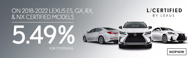 special offer on certified Lexus models