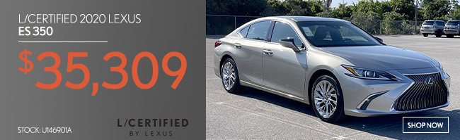 L-certified 2020 Lexus ES 350