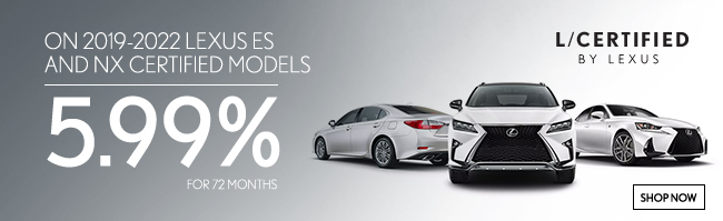 2019-2022 Lexus ES and NX certified models APR special