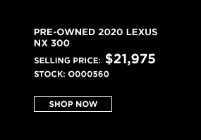 offer on pre-owned Lexus NX 300