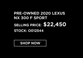 offer on pre-owned Lexus NX 300