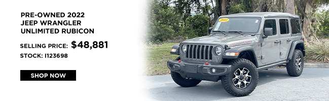 special offer on Jeep Wrangler Unlimited Rubicon