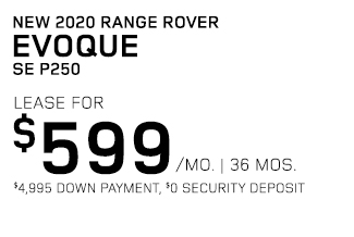 New 2020 Range Rover Evoque