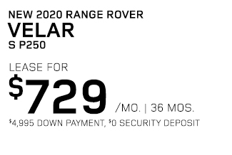 New 2020 Range Rover Velar