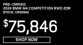 Pre-Owned 	2024	BMW	M4 Competition RWD 2DR Offer
