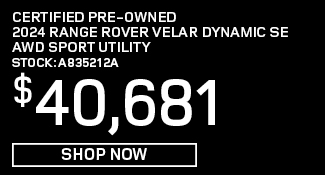 Certified Pre-Owned 2024 Range Rover Velar	Dynamic SE AWD Sport Utility