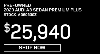 Pre-Owned 	2020	Audi	A3 Sedan Premium Plus offer