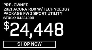 Pre-Owned 2021 Acura RDX W/Technology Package FWD Sport Utility offer
