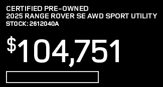 Certified Pre-Owned 2025 Range Rover Sport SE AWD Sport Utility offer