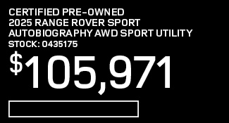 Certified Pre-Owned 2025 Range Rover Sport Autobiography AWD Sport Utility offer