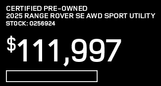 Certified Pre-Owned 2025 Range Rover SE AWD Sport Utility offer