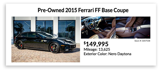 PRE-OWNED 2015 FERRARI FF BASE COUPE