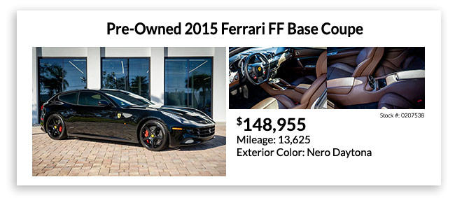 PRE-OWNED 2015 FERRARI FF BASE COUPE