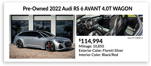 pre-owned 2022 Audi RS 6 Avant 4.0T Wagon