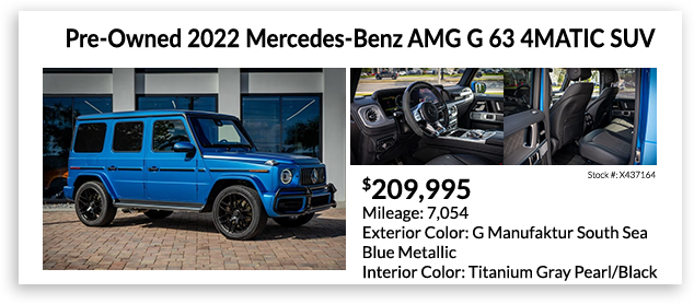 pre-owned 2022 Mercedes-Benz AMG G 63 4Matic SUV