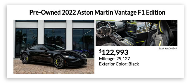 pre-owned 2022 Aston Martin Vantage F1