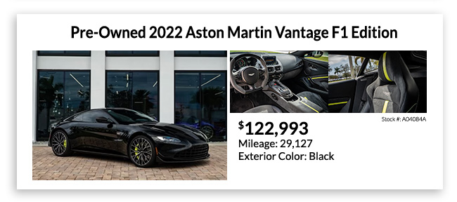 pre-owned 2022 Aston Martin Vantage F1