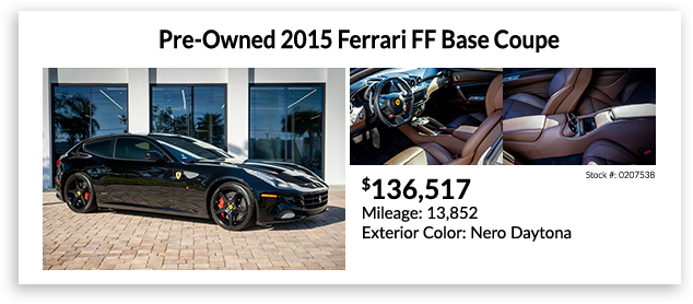 pre-owned 2015 Ferrari FF Base Coupe