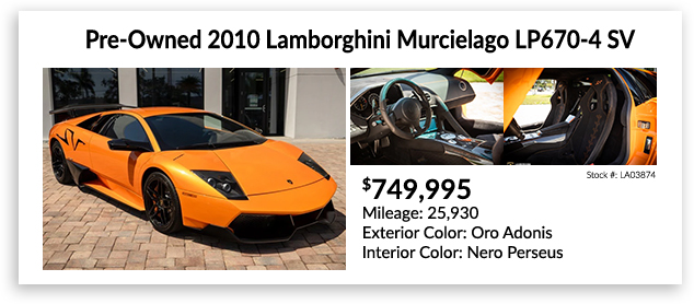 pre-owned 2021 Lamborghini