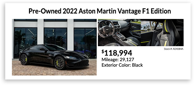pre-owned 2022 Aston Martin Vantage F1