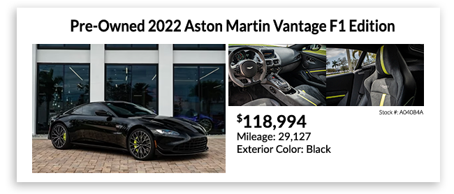 pre-owned 2022 ASTON MARTIN VANTAGE F1 EDITION