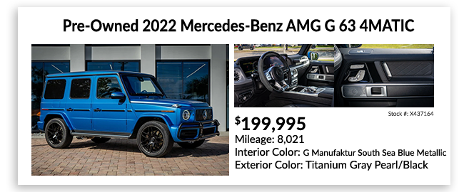 pre-owned 2022 Mercedes-Benz AMG G 63 4MATIC
