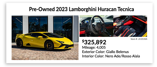 pre-owned 2023 Lamborghini Huracan Tecnica