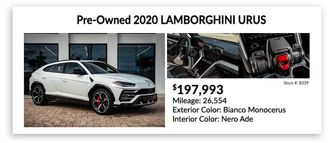 pre-owned 2020 Lamborghini Urus