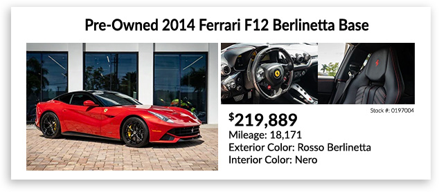 pre-owned  2014 FERRARI