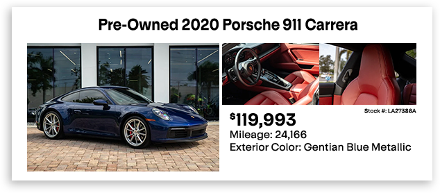 Pre-Owned 2020 Porsche 911 Carrera