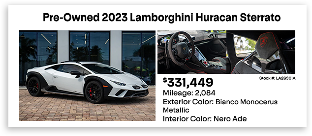 Pre-Owned 2023 Lamborghini Huracan Sterrato
