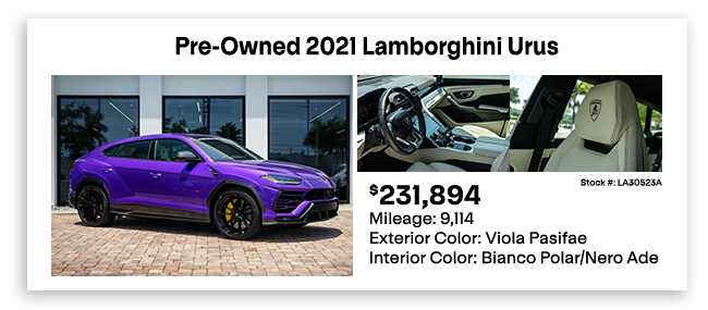 Pre-Owned 2021 Lamborghini Urus