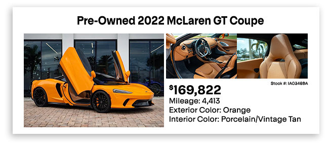Pre-Owned 2022 McLaren GT Coupe