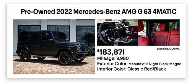 Pre-Owned 2022 Mercedes-Benz AMG G 63 4Matic
