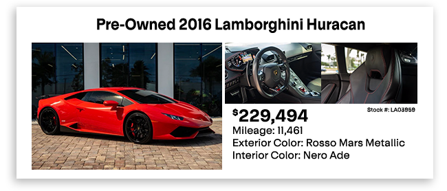 Pre-Owned 2016 Lamborghini Huracan